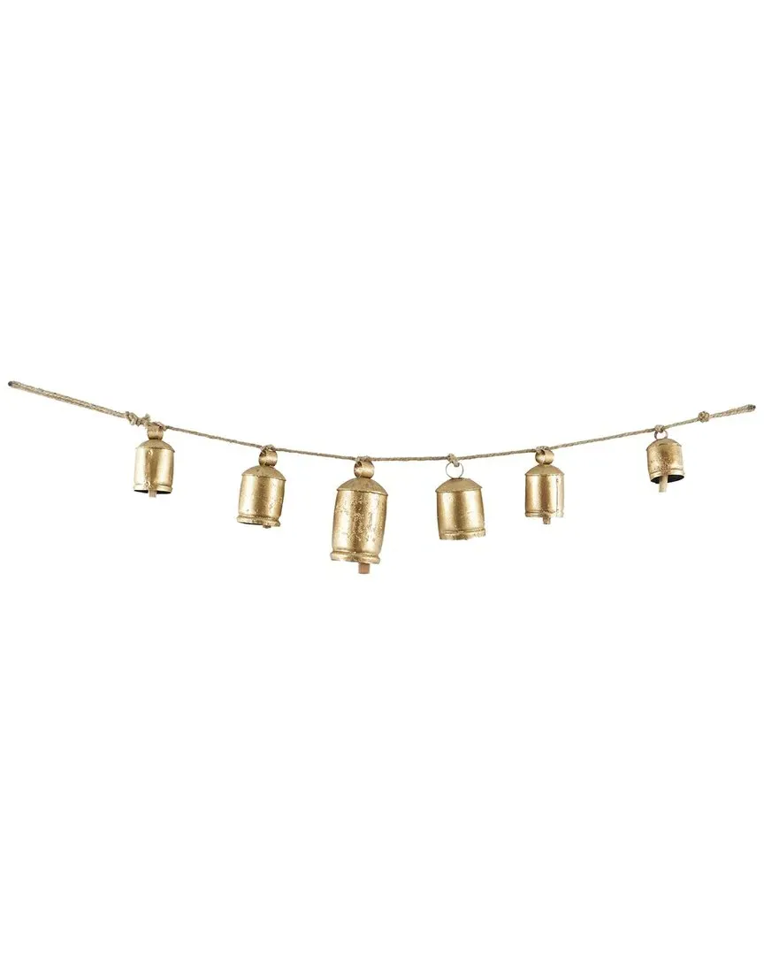 Bohemian Metal Decorative Cow Bell - Gold