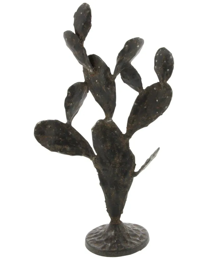 Cactus Metal Decorative Sculpture - Black image