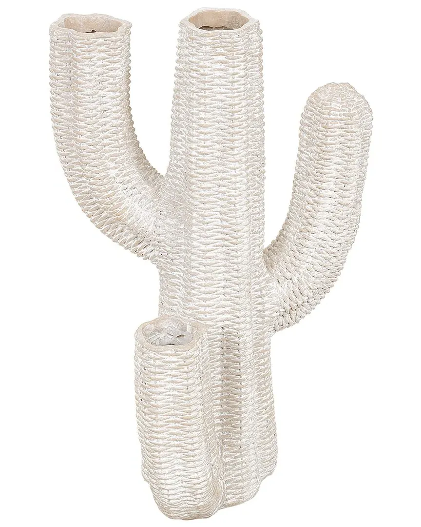 Cactus Tall Textured Planter - Cream, Resin