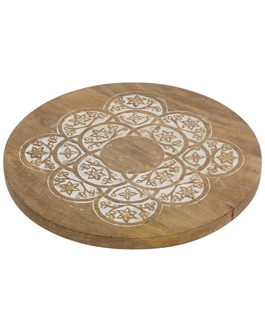 Carved Cake Stand - Brown, Wood image