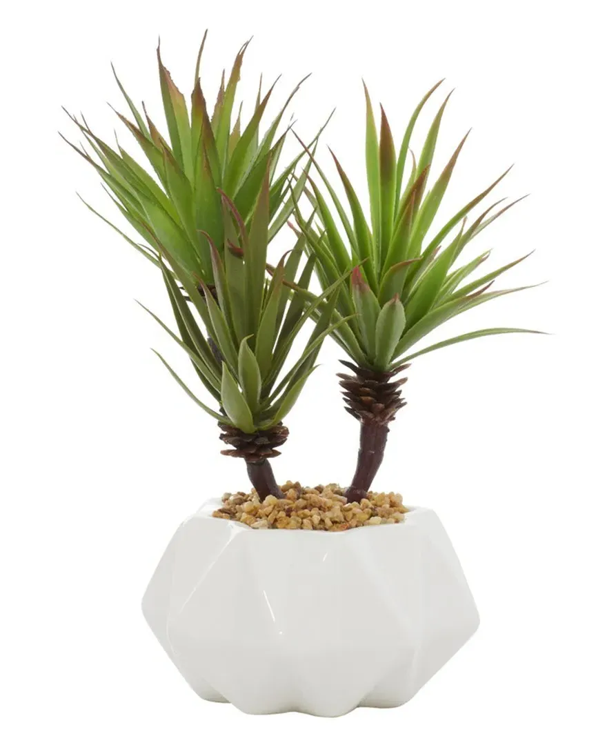 Ceramic Artificial Foliage - White