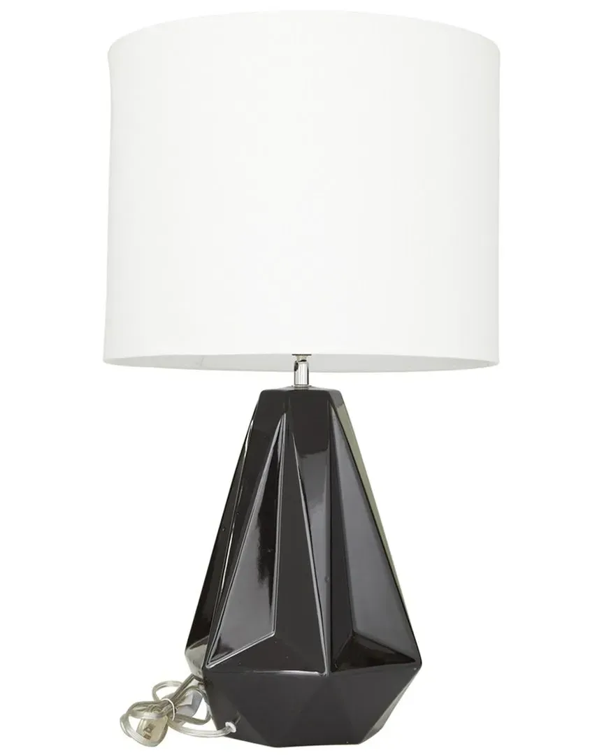 Ceramic Table Lamp - Black, Stoneware