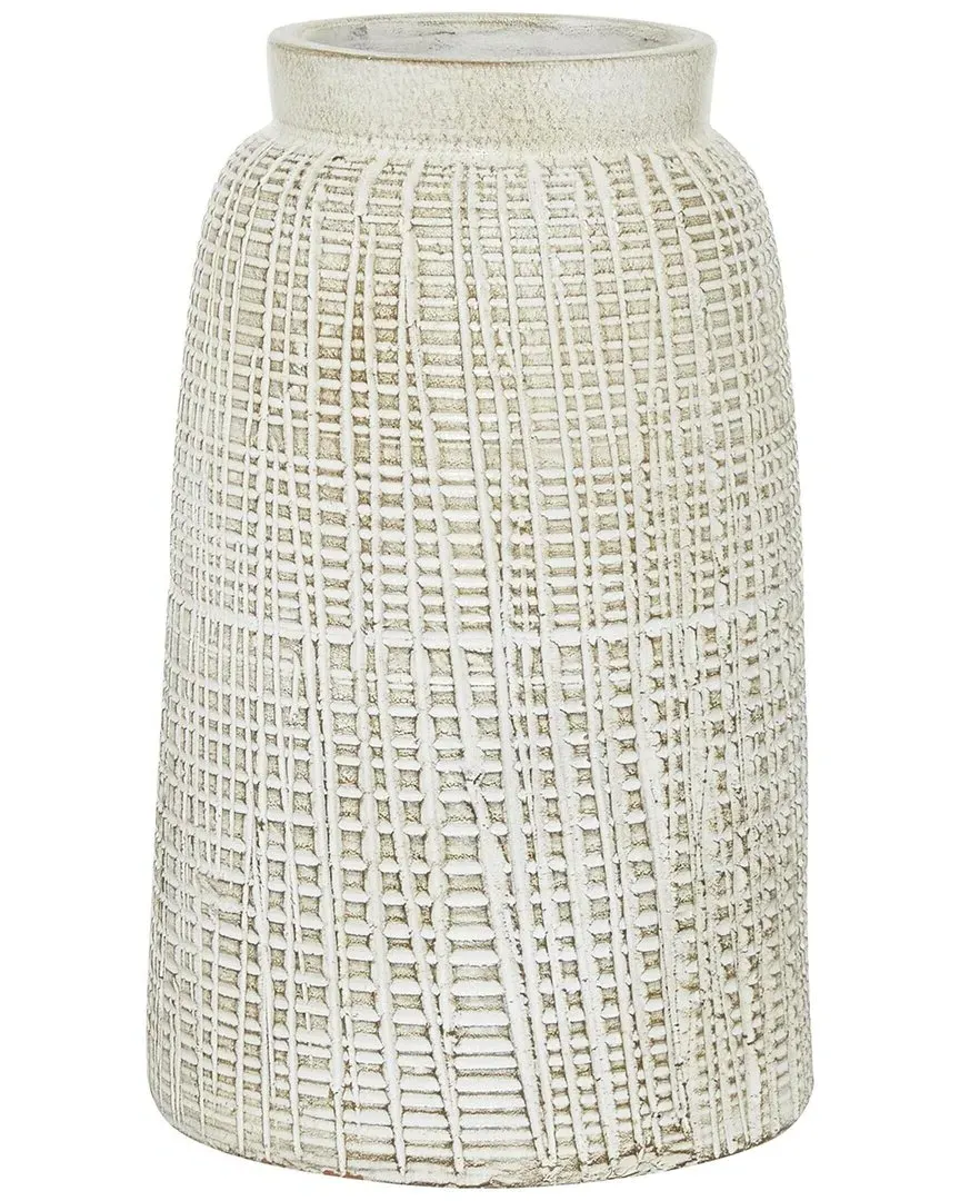 Ceramic Vase - White, Terra Cotta image