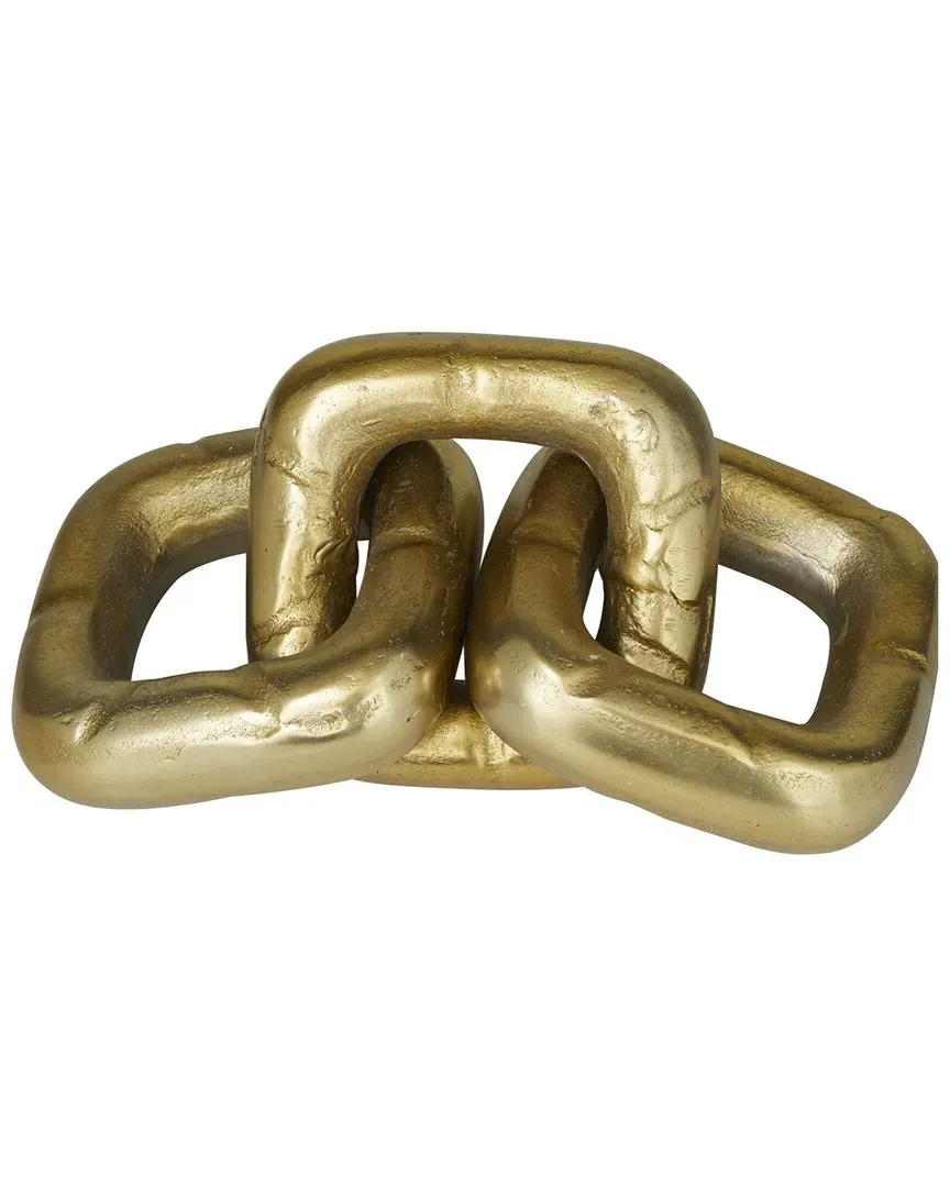 Chain Decorative Sculpture - Gold, Aluminum