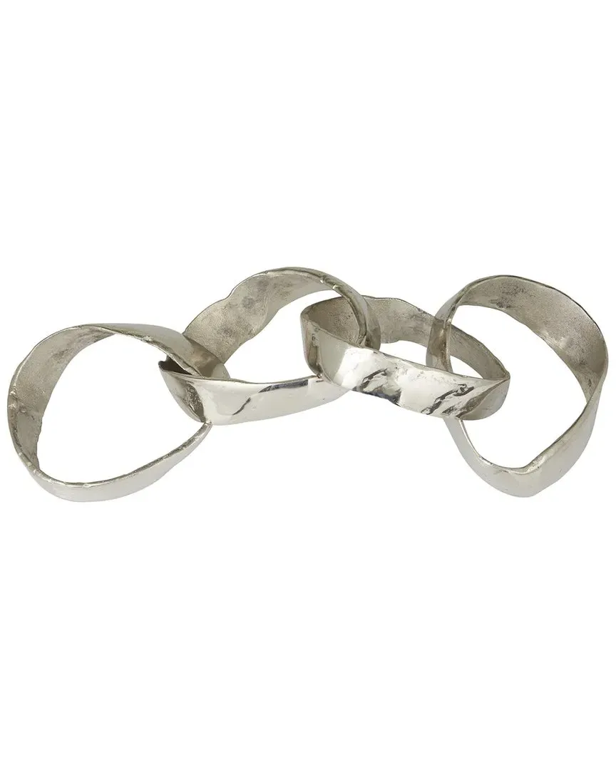 Chain Decorative Sculpture - Silver, Aluminum