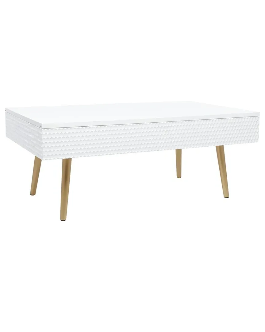 Coffee Table with Storage - White, Wood