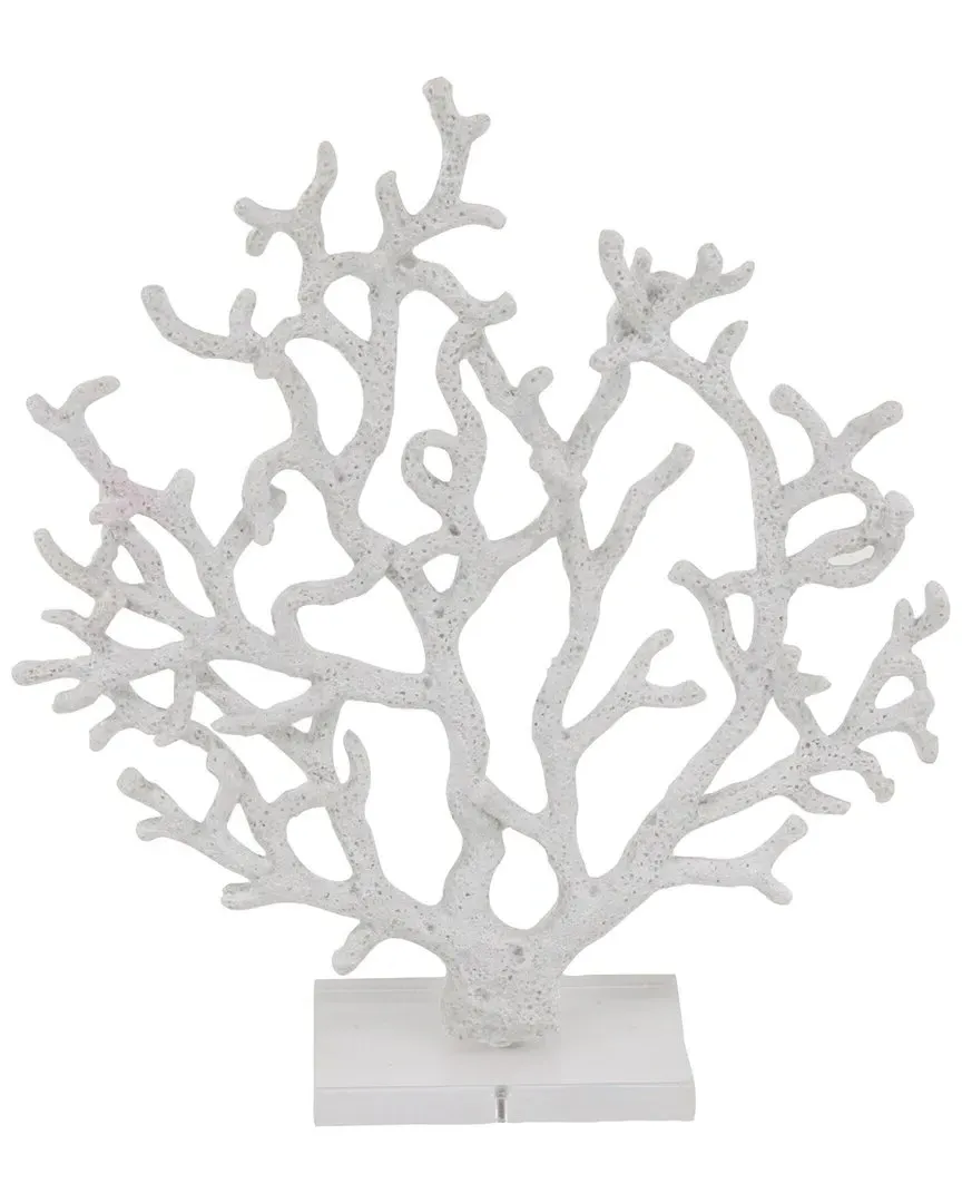Coral Sculpture - White, Polystone