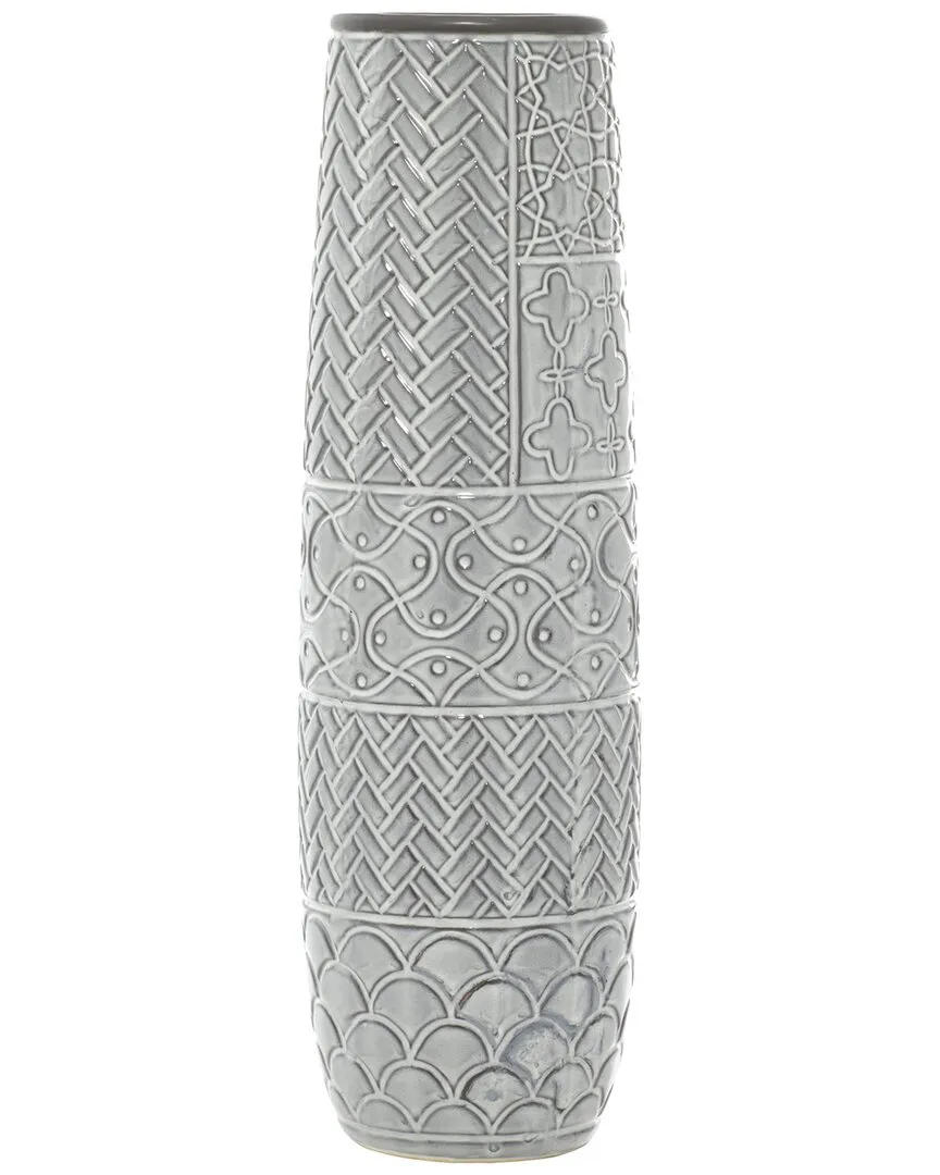 Cylinder Ceramic Vase - Gray, Stoneware