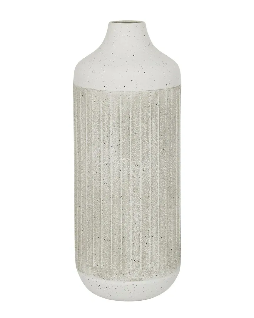 Cylinder Vase - White, Iron image