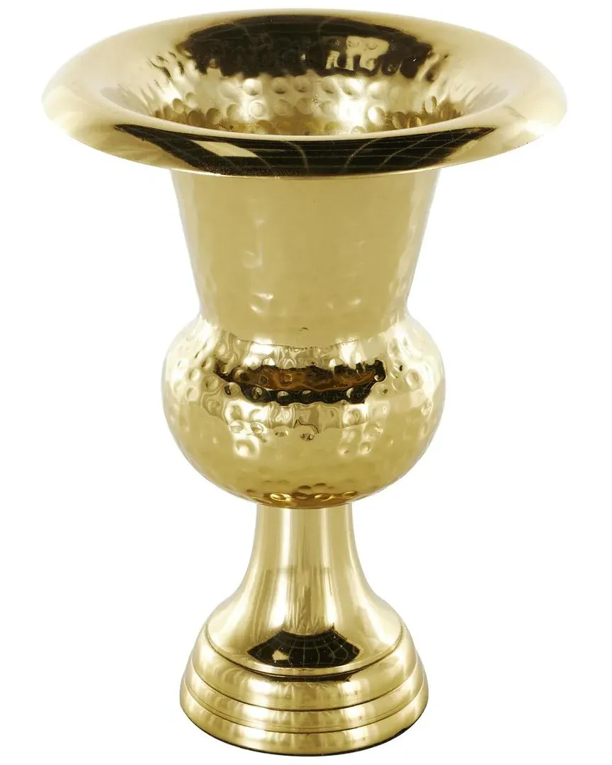 Cylindrical Metal Vase - Gold image