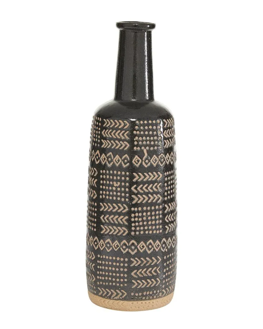 Cylindrical Vase - Black, Porcelain