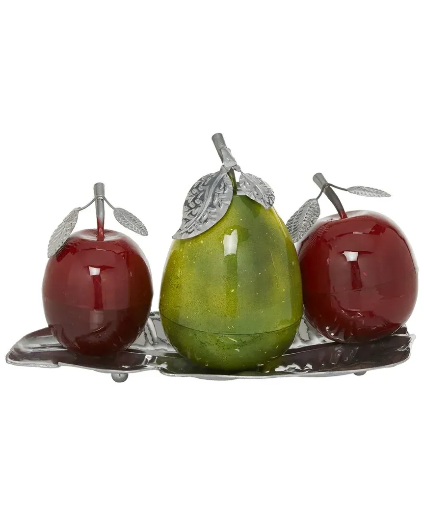 Decorative Fruit With Tray - Multi, Iron image