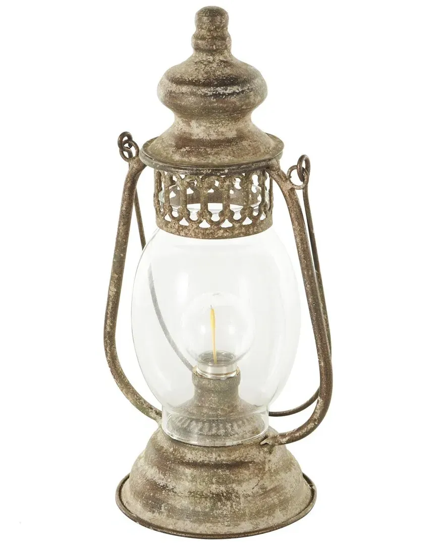 Distressed Lantern Accent Lamp - Bronze image