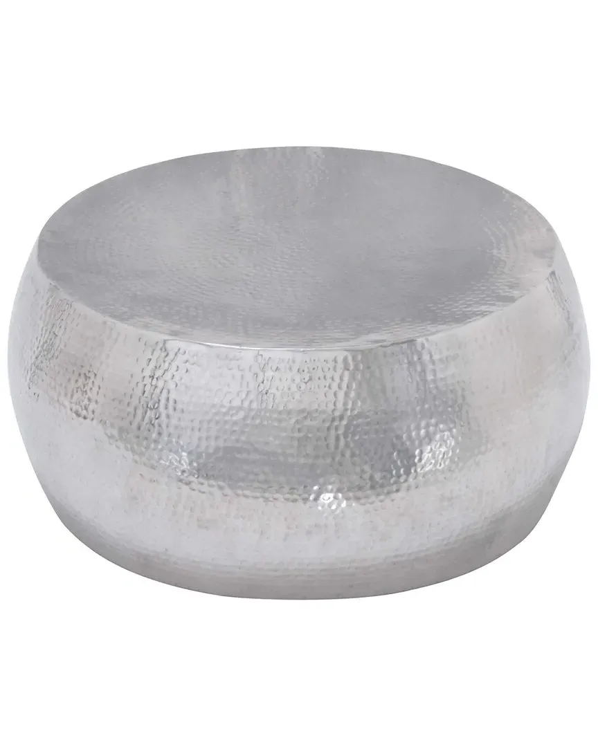 Drum Shaped Coffee Table - Silver, Aluminum image