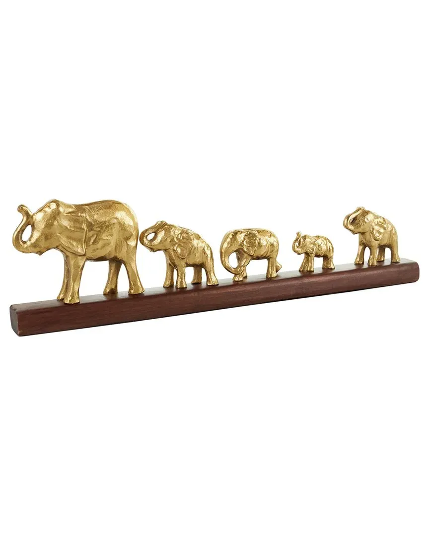 Elephant Decorative Sculpture - Gold, Aluminum