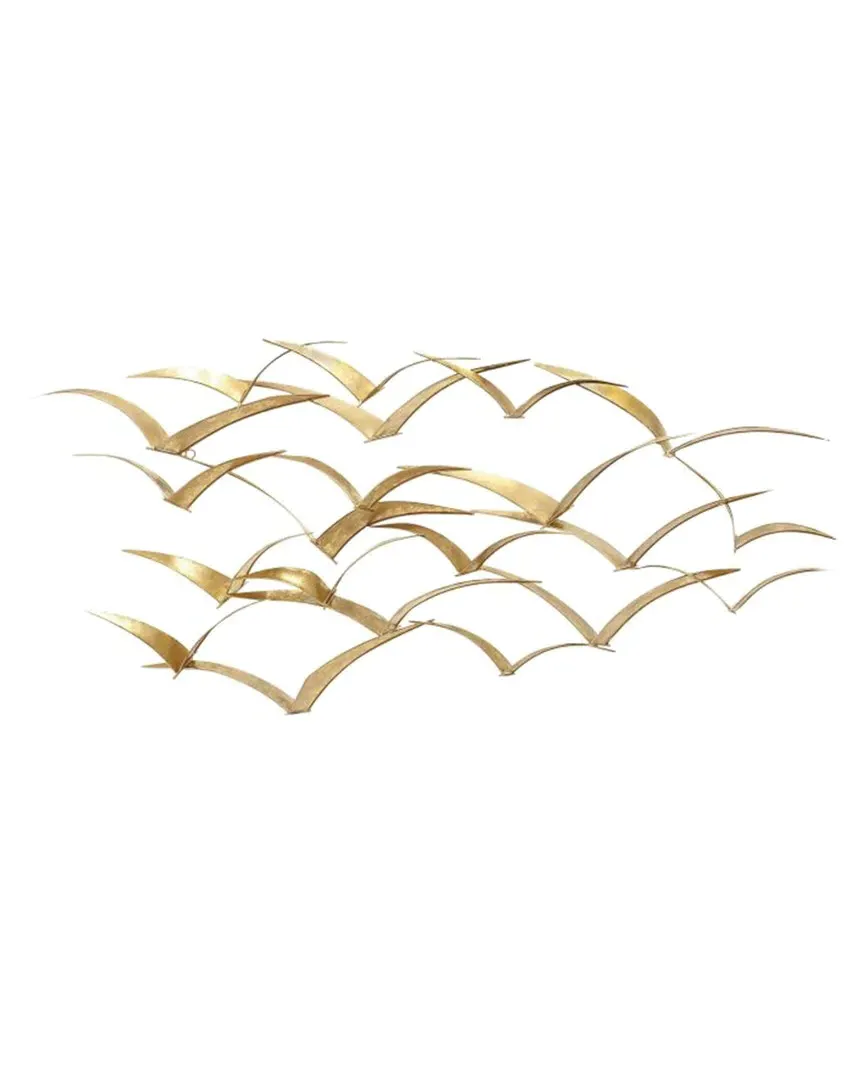 Flocking Birds Decor - Brass Gold, Iron image