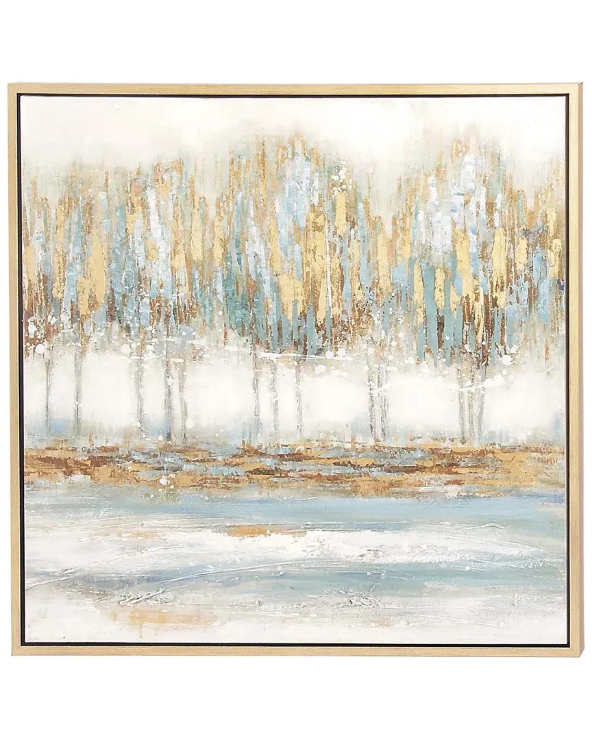 Framed Canvas Art - Brown, Fir Wood