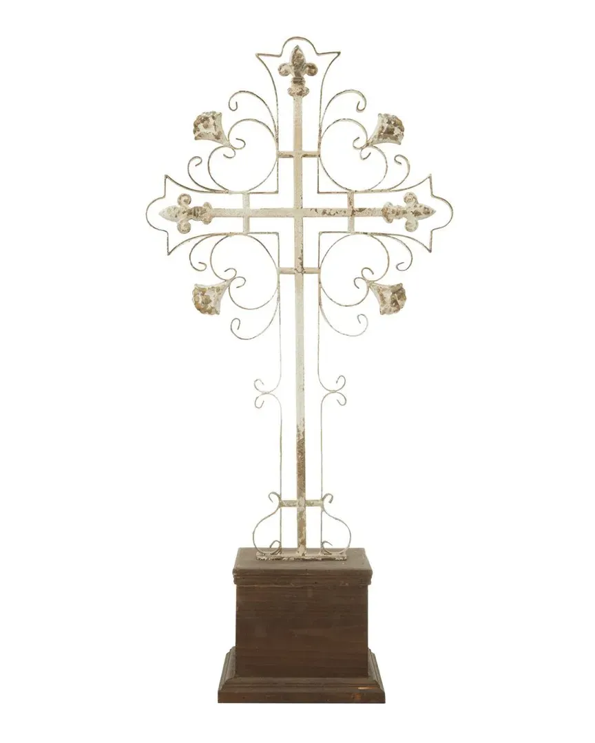 French Country Sculpture - White, Iron
