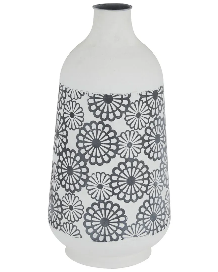 French Country Vase - White, Iron image