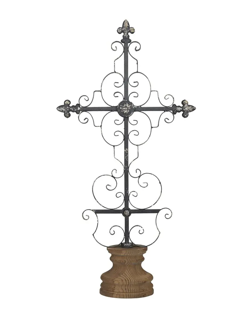 French Country Wall Cross - Black, Iron image
