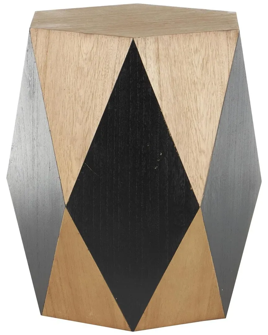 Geometric Diamond Accent Table - Brown, Fir image