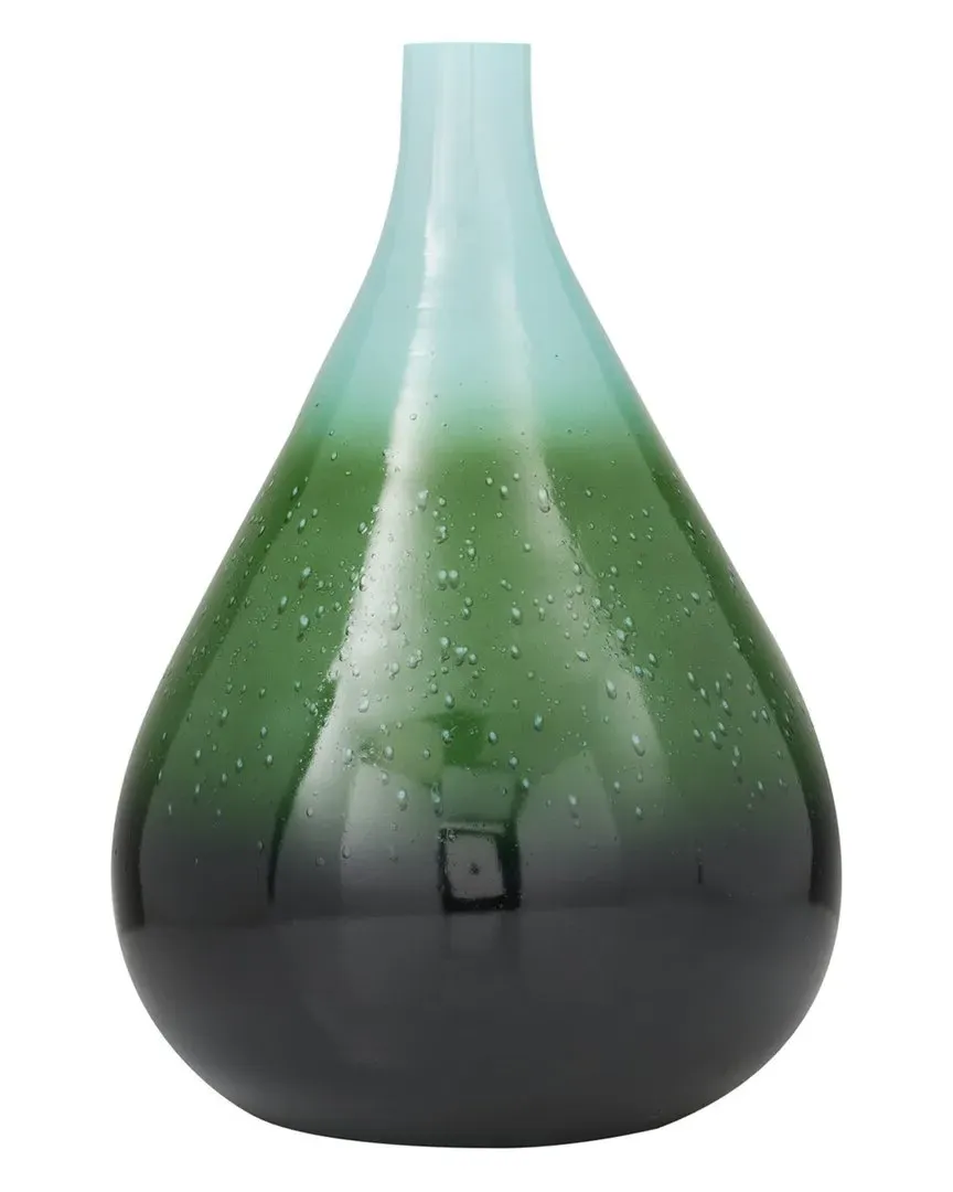 Green Glass Ombre Decorative Vase image