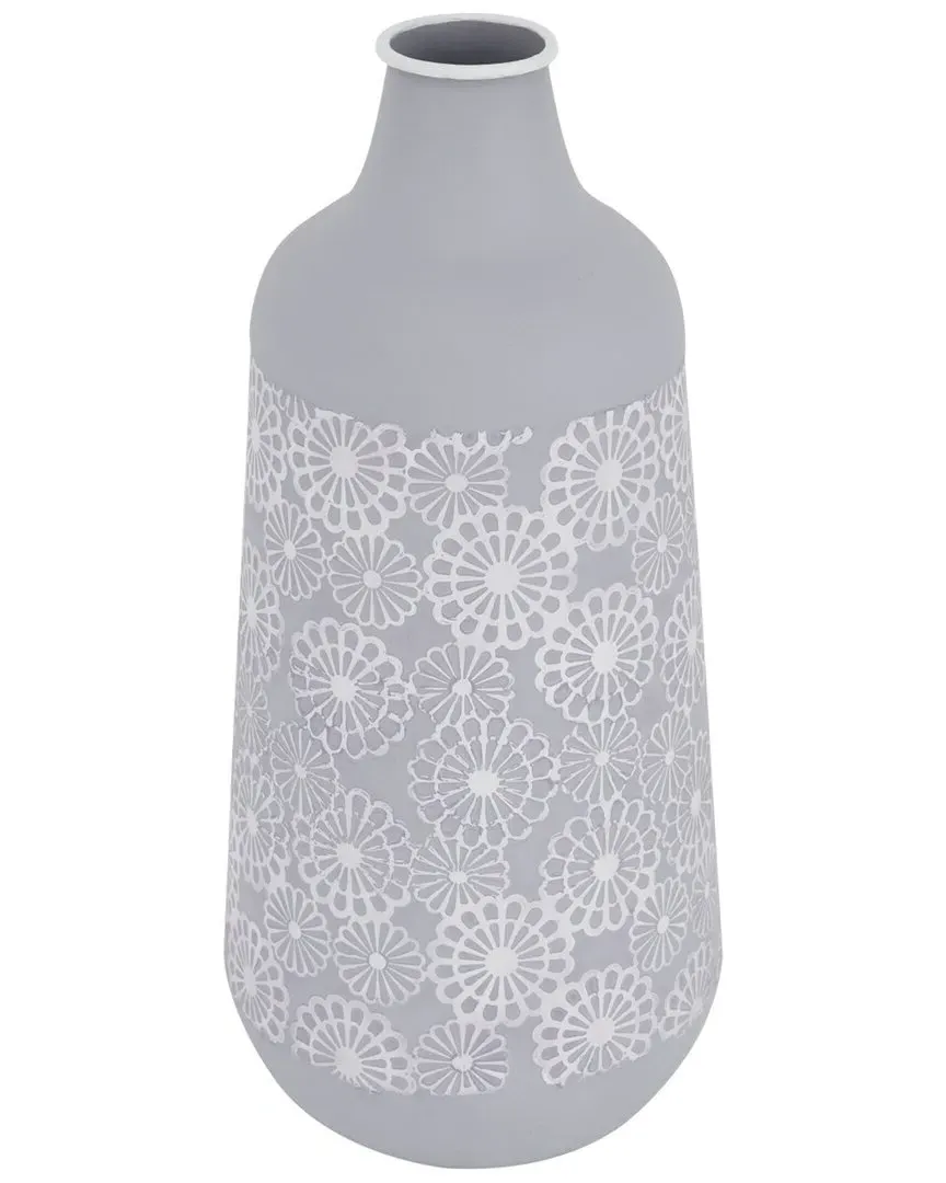 Grey French Country Vase - Grey, Iron