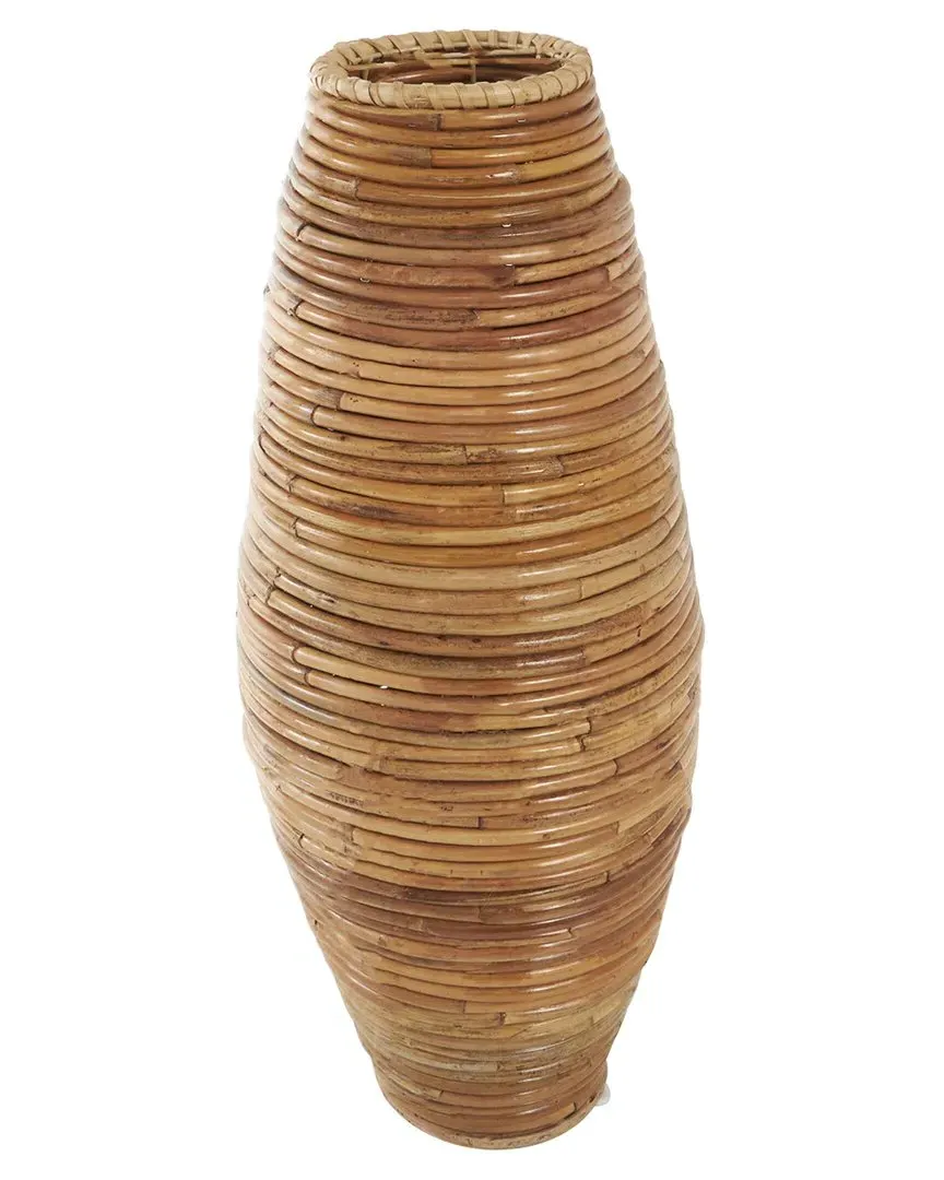 Handmade Wrapped Vase - Brown, Rattan