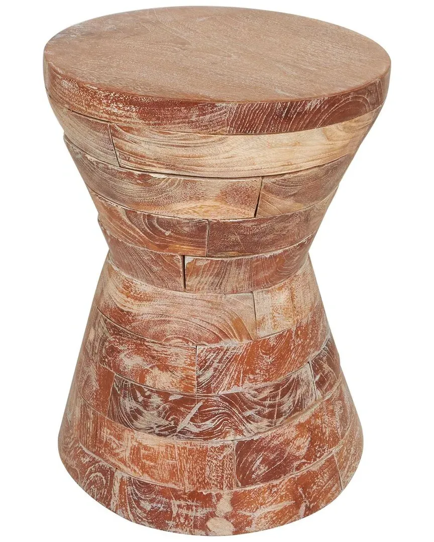 Hourglass Accent Table - Brown, Teak image