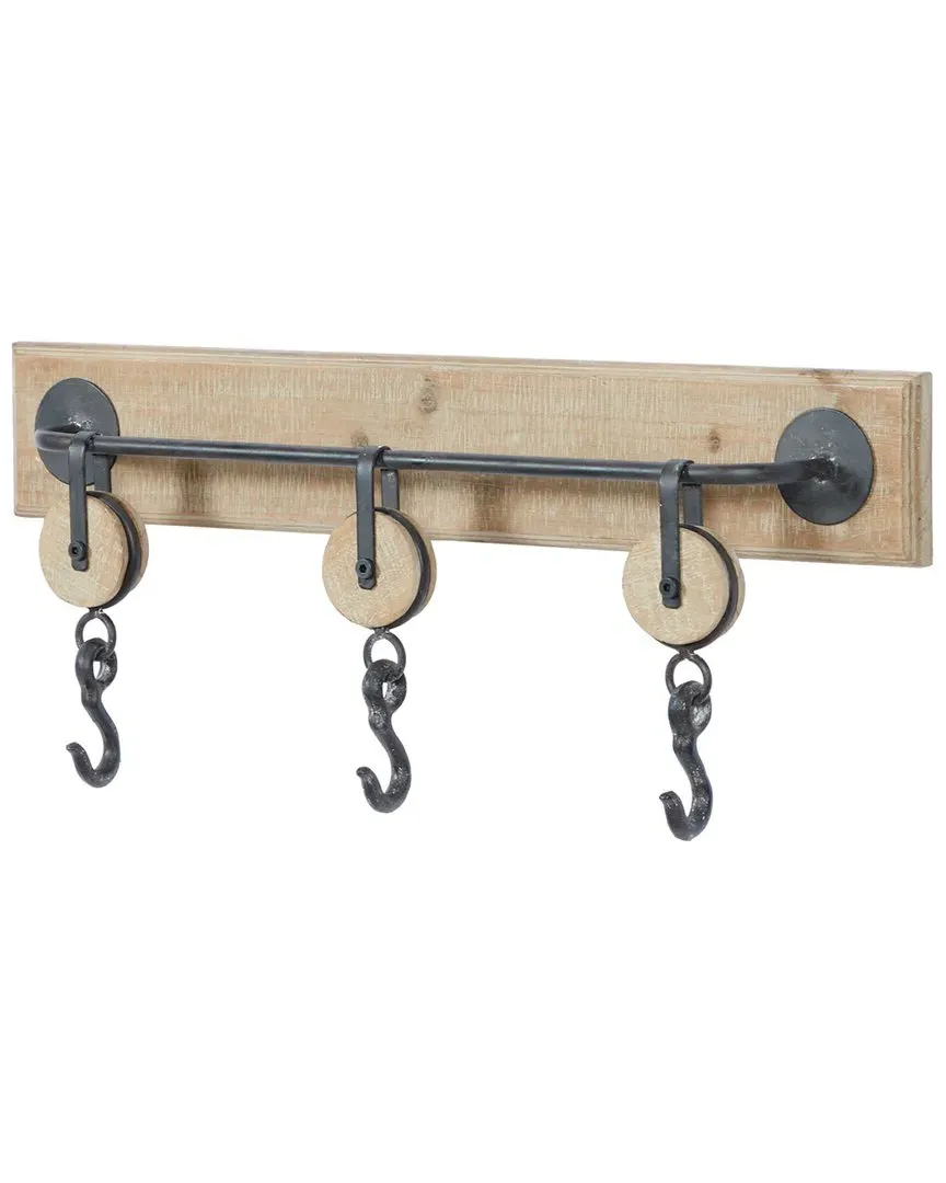Industrial Wall Hook - Brown, Wood image