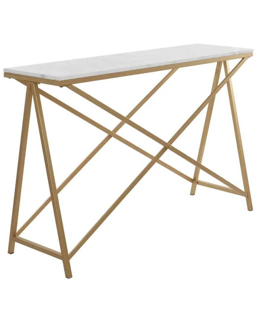 Iron Console Table - White Metal