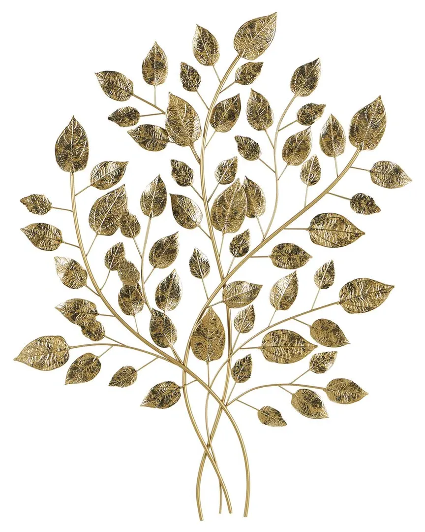 Large Leaf Wall Decor - Gold, Metal image