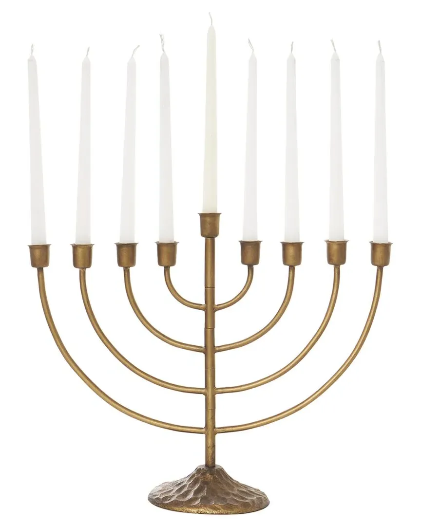 Layered Arch Candelabra with Textured Base - Bronze image