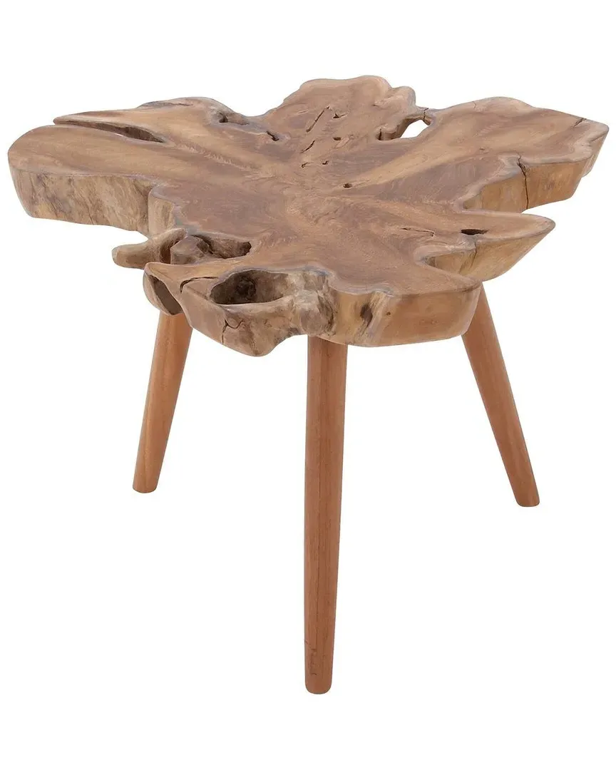 Live Edge Accent Table - Brown, Teak