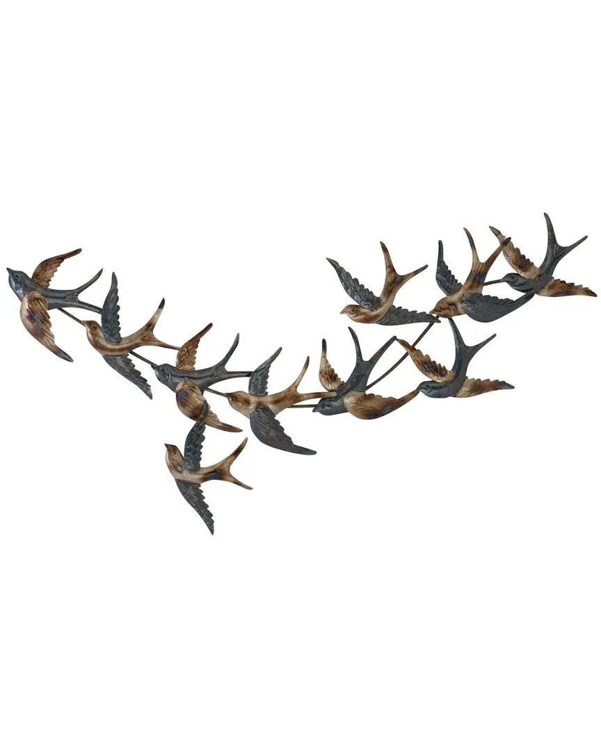 Metal Birds Wall Decor - Polished Metal image