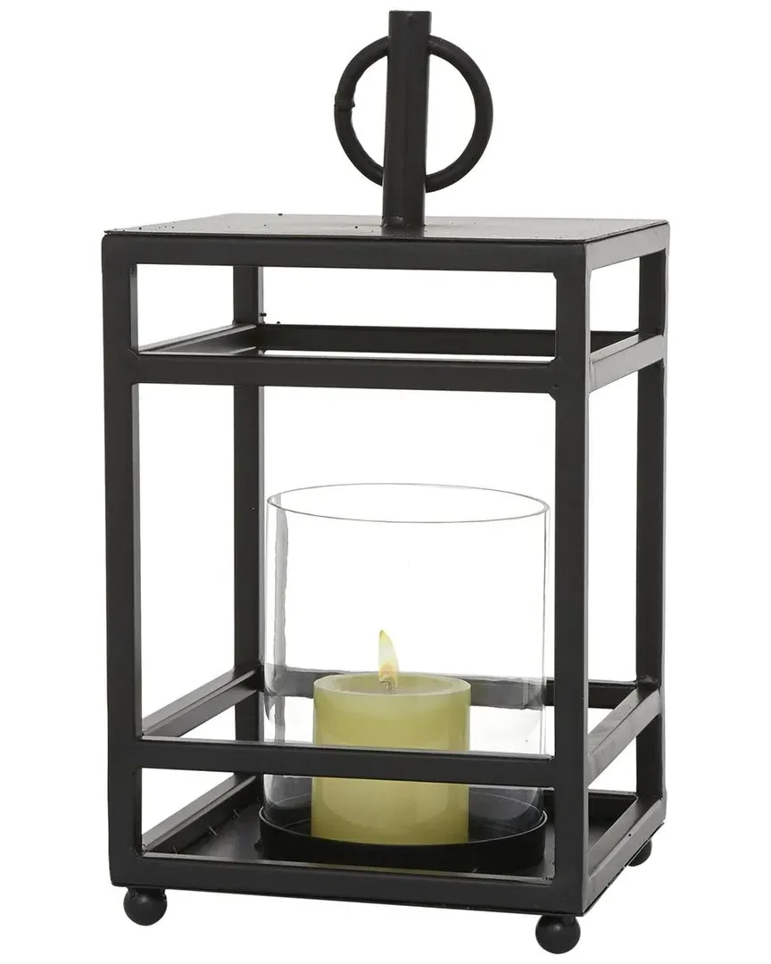 Metal Candle Lantern - Black