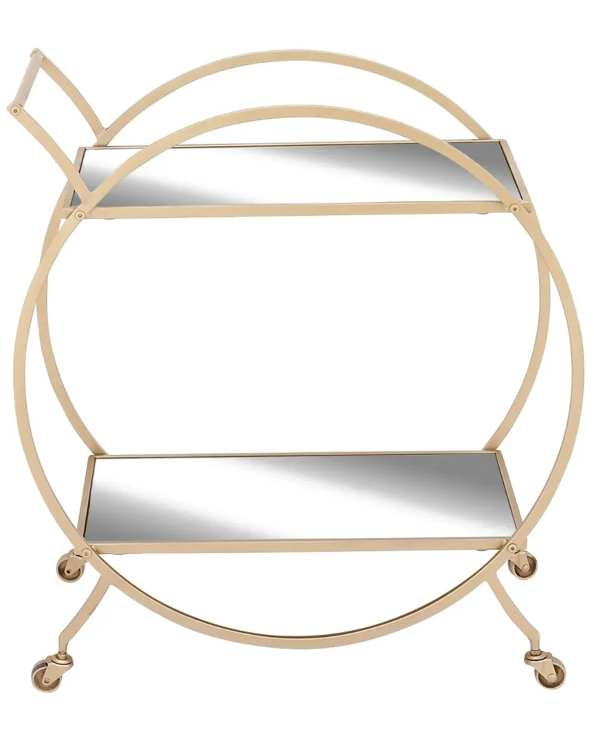 Metal Mirror Cart - Metallic