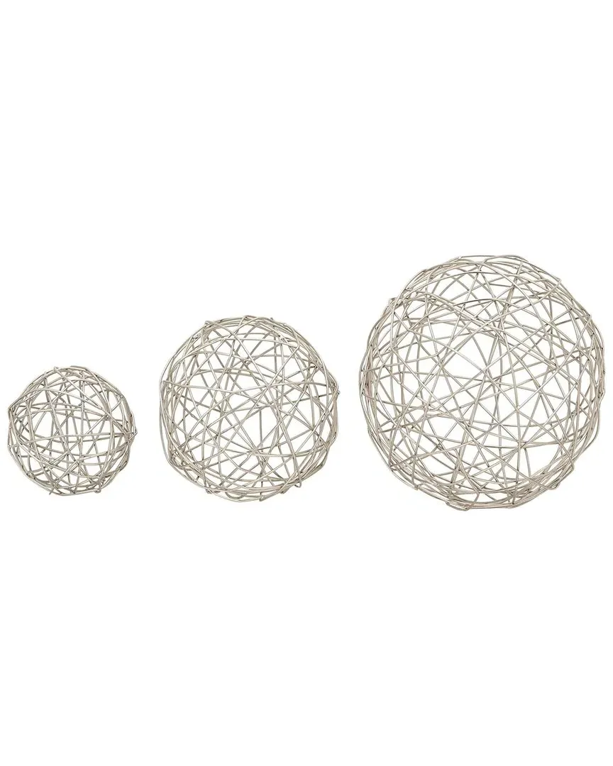 Metal Sculpture Set - Silver, Iron