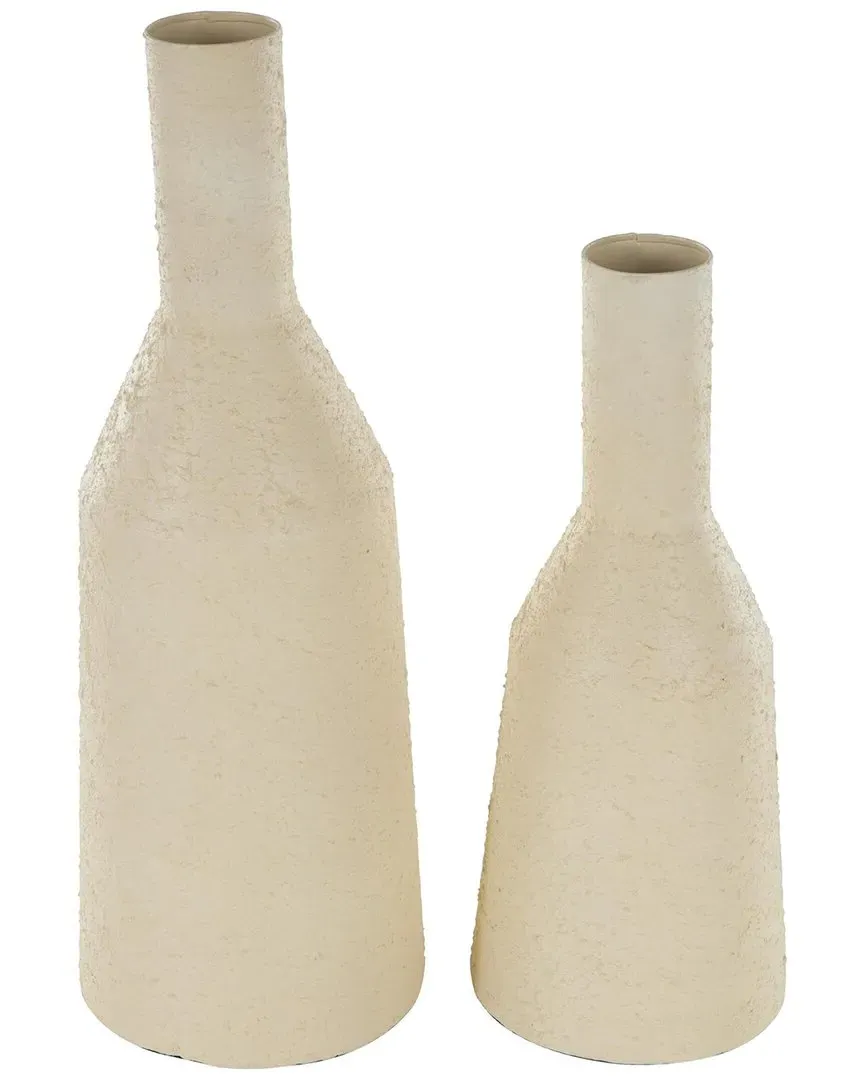 Metal Vase Set - Cream