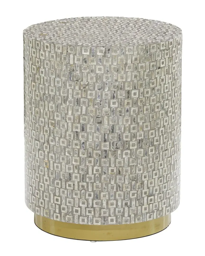 Mother of Pearl Accent Table - Grey