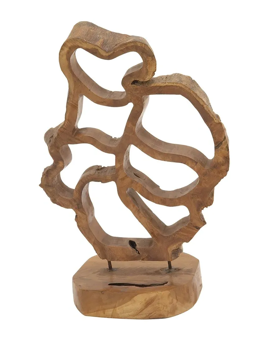 Nature Teak Wood Sculpture - Brown image