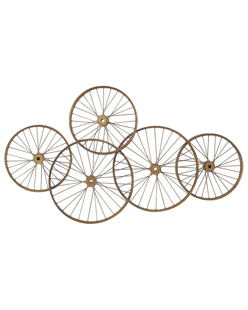 Overlapping Wheels Wall Decor - Copper, Iron