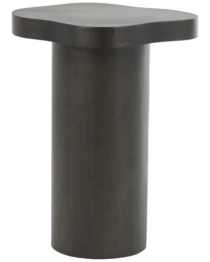 Pedestal Accent Table with Rounded Square Top - Black image