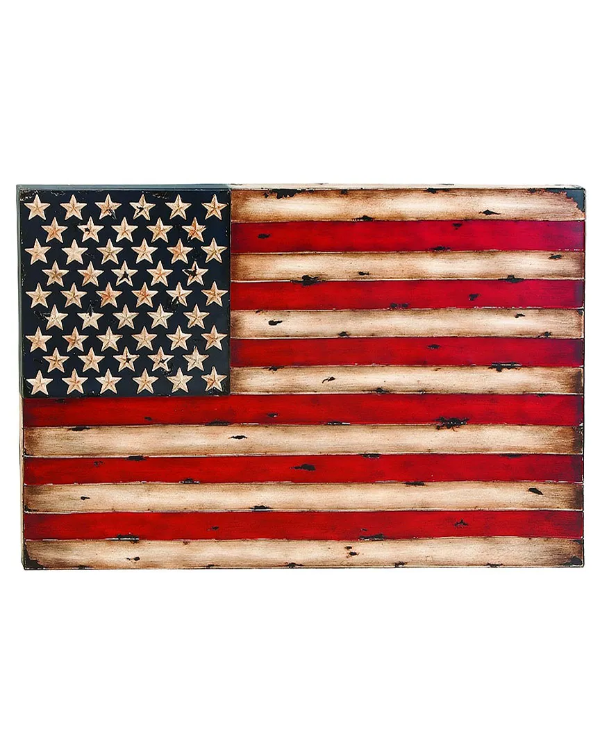 Peyton Lane American Flag Wall Decor - Multicolor, Metal image
