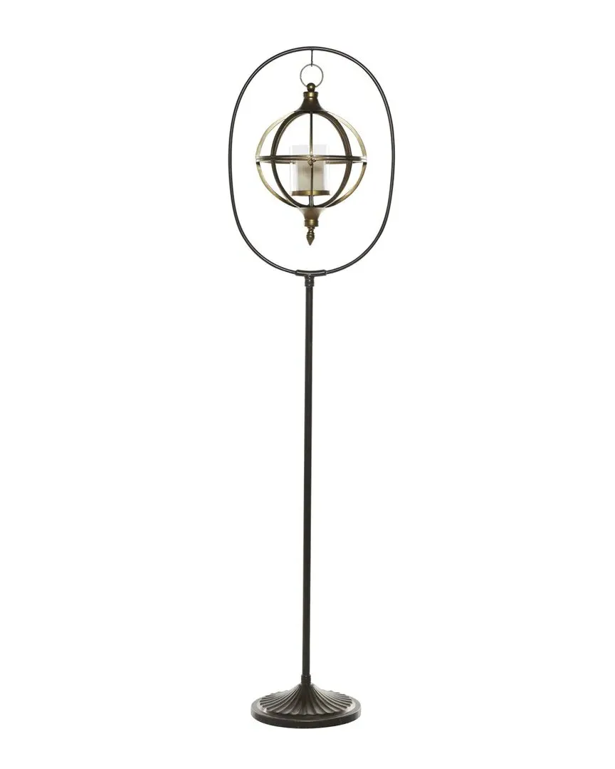 Peyton Lane Floor Candle Holder Lantern - Bronze, Iron image