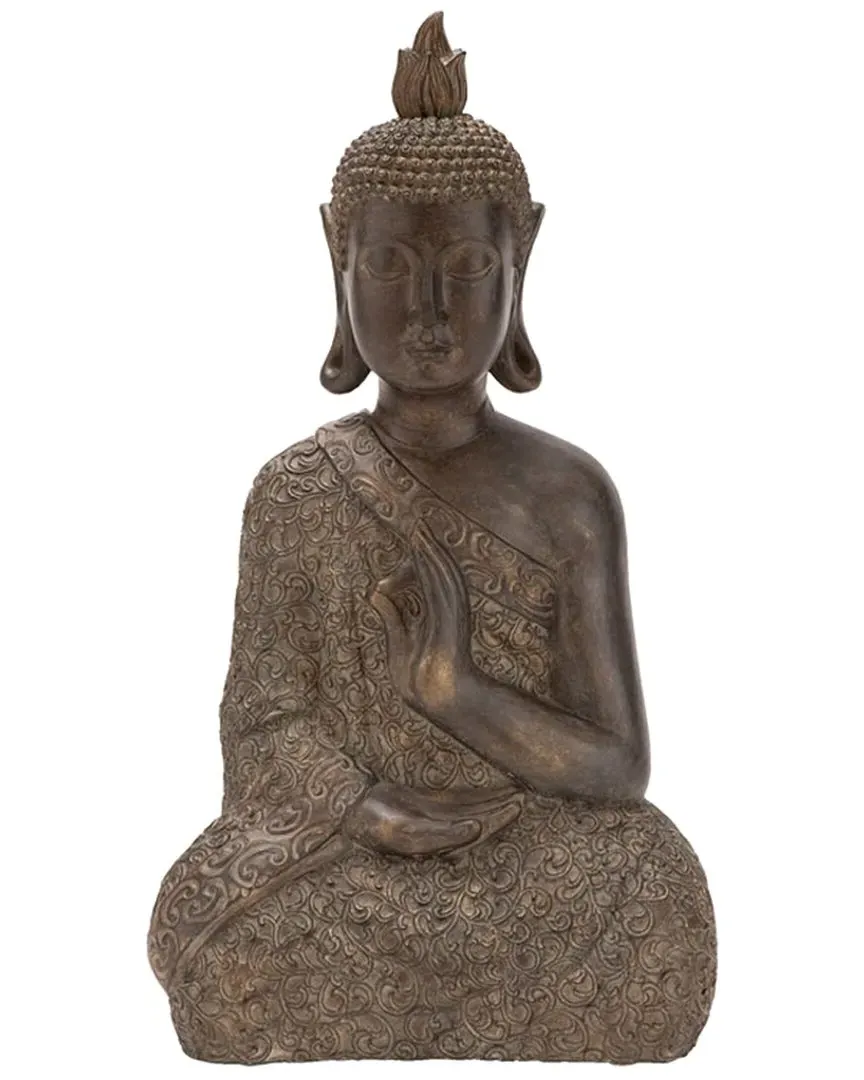 Polystone Buddha Sculpture Decor - Brown
