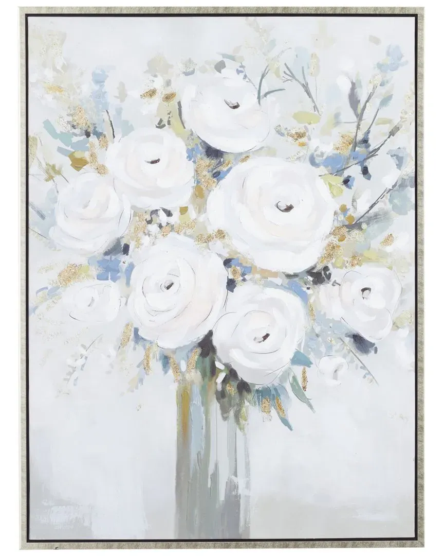 Polystone Framed Wall Art - White