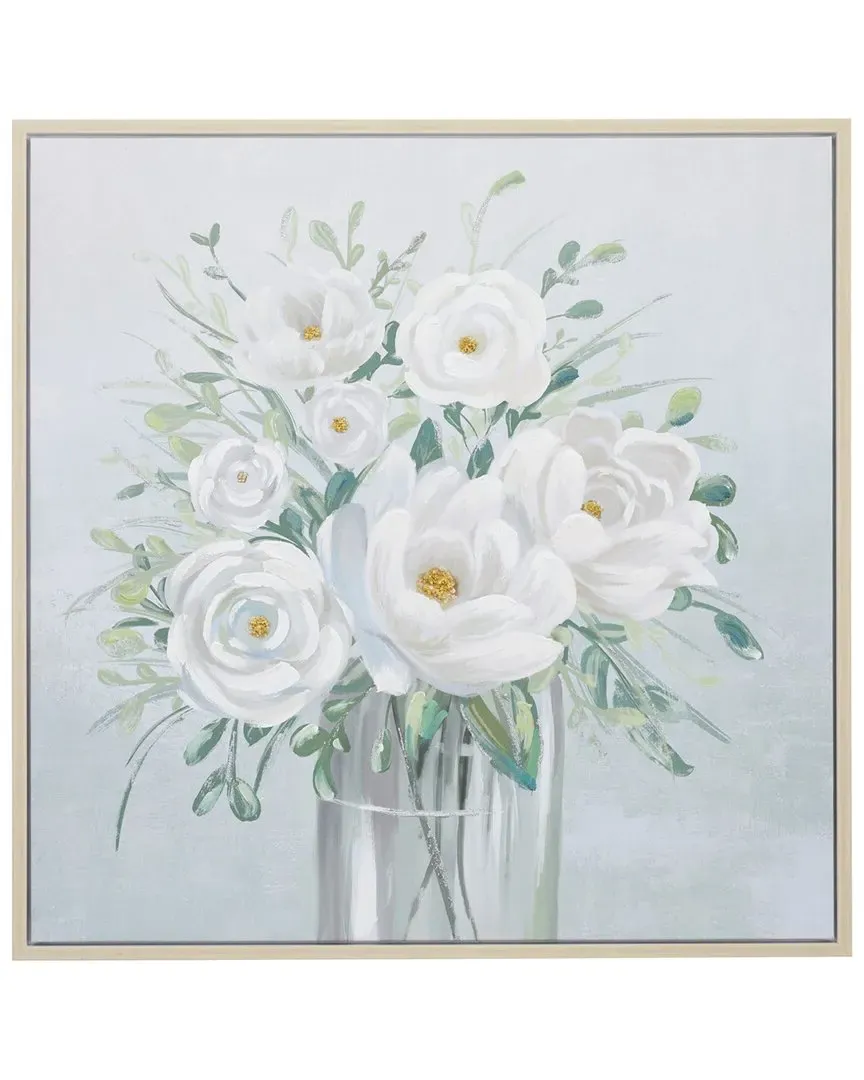 Polystone Framed Wall Art - White