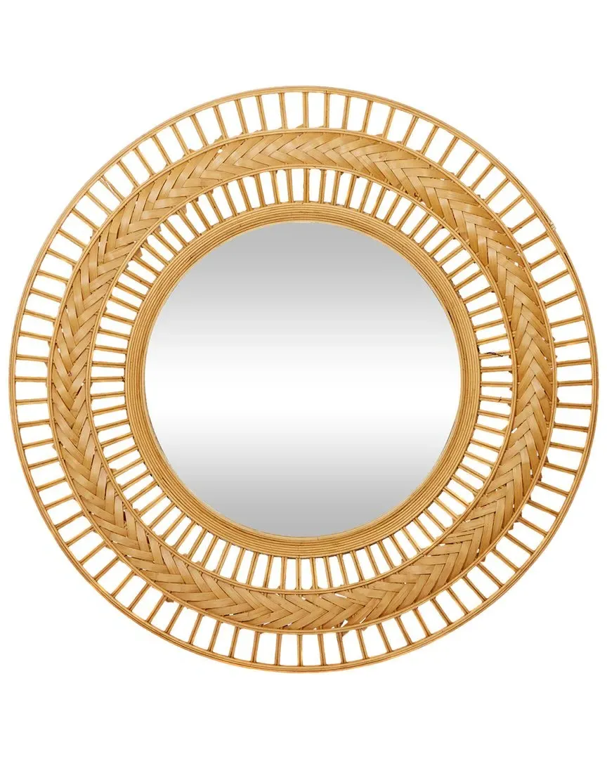 Rattan Wall Mirror - Brown image