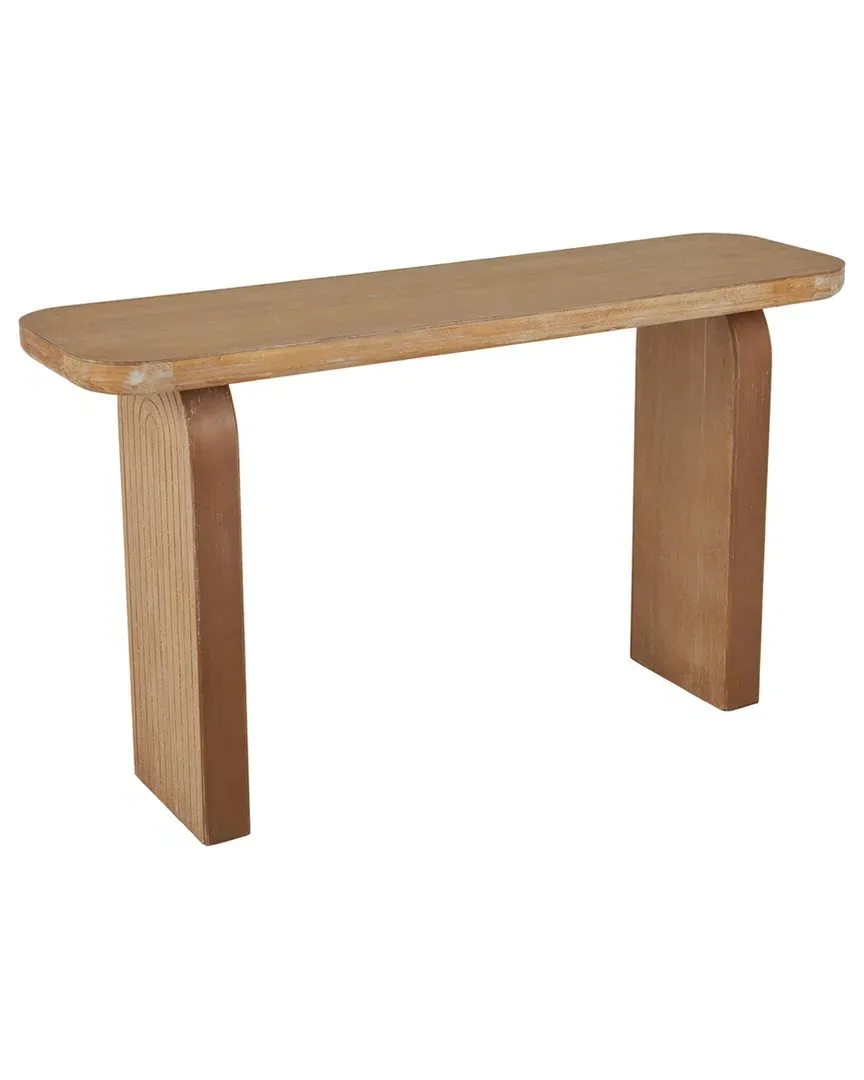 Rectangle Console Table with Arched Legs - Brown, Wood